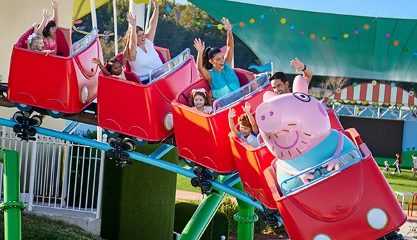 Daddy Pig's Roller Coaster in PEPPA PIG Park in Guenzburg