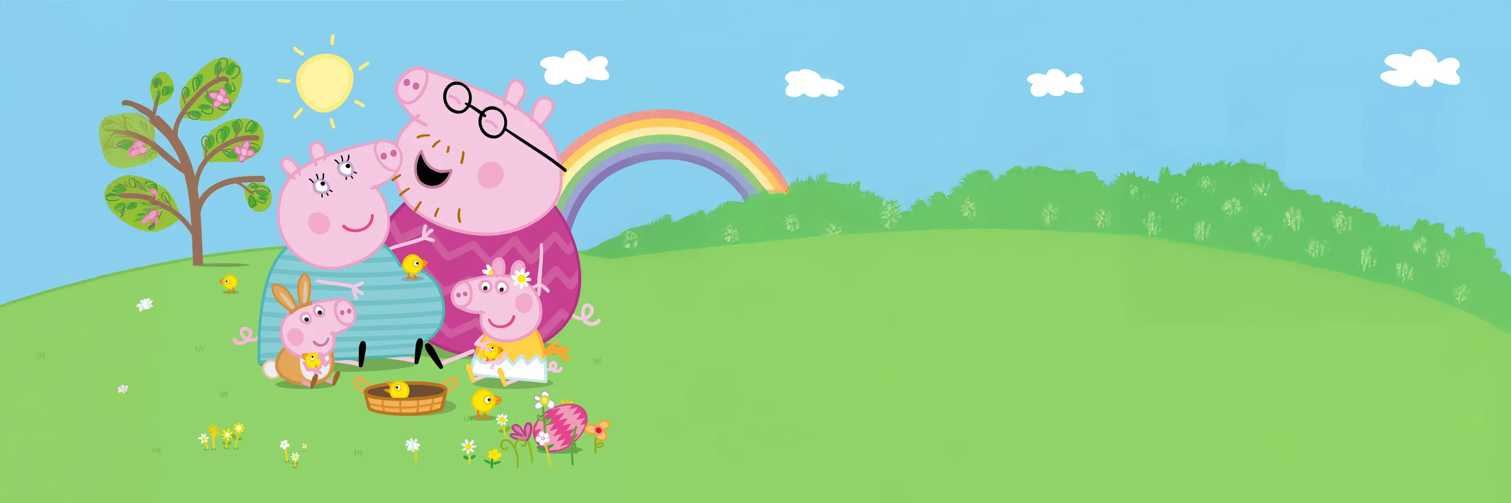 Family Pig at Easter at PEPPA PIG Park